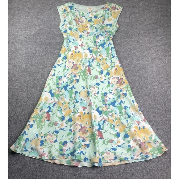 Sundance Dresses & Skirts - Sundance Maxi Dress Women's P4 100% Silk Floral Cap Sleeve A Line Zip Lateral